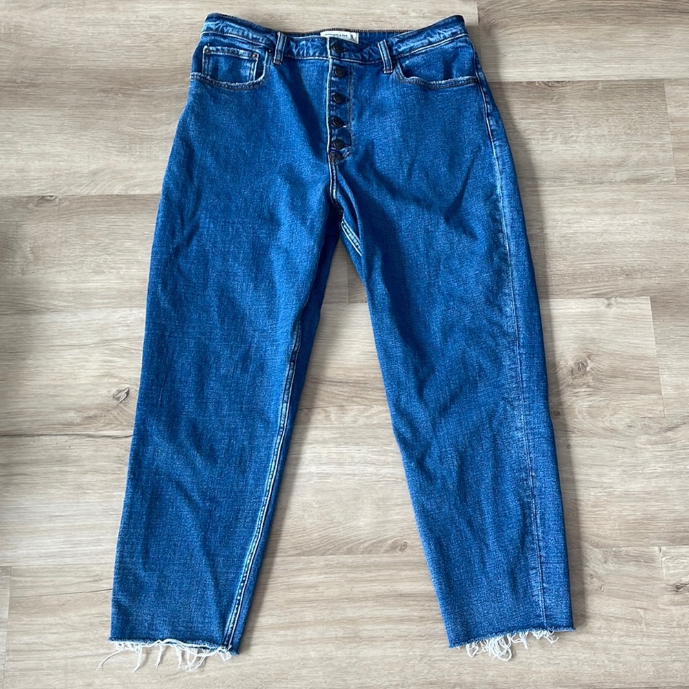 Abercrombie & Fitch Blue Cropped Jeans